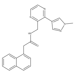 N-((3-(1-methyl-1H-pyrazol-4-yl)pyrazin-2-yl)methyl)-2-(naphthalen-1-yl)acetamide Structure