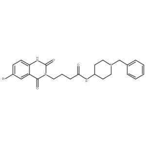 N-(1-benzylpiperidin-4-yl)-4-(6-bromo-2,4-dioxo-1,2-dihydroquinazolin-3(4H)-yl)butanamide Structure