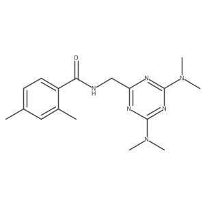 N-{[4,6-bis(dimethylamino)-1,3,5-triazin-2-yl]methyl}-2,4-dimethylbenzamide结构式