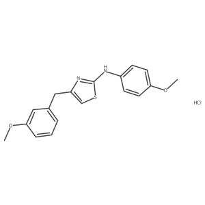 4-(3-methoxybenzyl)-N-(4-methoxyphenyl)thiazol-2-amine hydrochloride Structure