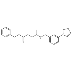 Benzyl (2-(((5-(furan-3-yl)pyridin-3-yl)methyl)amino)-2-oxoethyl)carbamate结构式