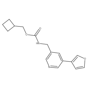 Cyclobutylmethyl ((5-(furan-3-yl)pyridin-3-yl)methyl)carbamate结构式