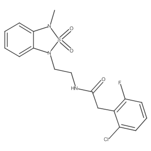 2-(2-chloro-6-fluorophenyl)-N-(2-(3-methyl-2,2-dioxidobenzo[c][1,2,5]thiadiazol-1(3H)-yl)ethyl)acetamide Structure