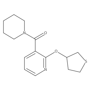 Piperidin-1-yl(2-((tetrahydrothiophen-3-yl)oxy)pyridin-3-yl)methanone Structure