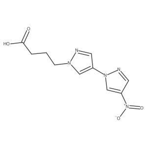 4-[4-(4-Nitropyrazol-1-yl)pyrazol-1-yl]butanoic acid结构式