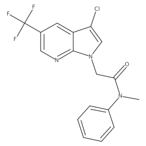 2-[3-chloro-5-(trifluoromethyl)-1H-pyrrolo[2,3-b]pyridin-1-yl]-N-methyl-N-phenylacetamide Structure