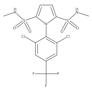 1-[2,6-dichloro-4-(trifluoromethyl)phenyl]-N2,N5-dimethyl-1H-pyrrole-2,5-disulfonamide结构式