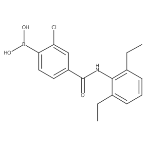 Boronic acid, B-[2-chloro-4-[[(2,6-diethylphenyl)amino]carbonyl]phenyl]- Structure