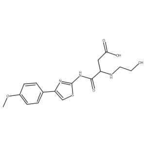 N~2~-(2-hydroxyethyl)-N-[4-(4-methoxyphenyl)-1,3-thiazol-2-yl]-alpha-asparagine结构式