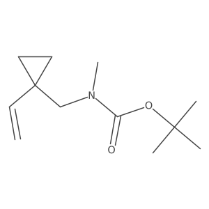 Tert-butyl methyl((1-vinylcyclopropyl)methyl)carbamate结构式