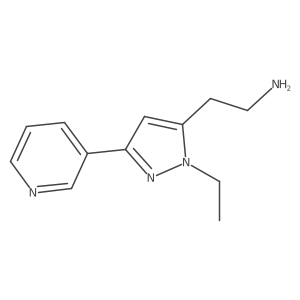 2-(1-ethyl-3-(pyridin-3-yl)-1H-pyrazol-5-yl)ethan-1-amine结构式