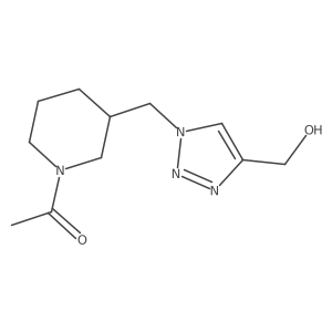 1-(3-((4-(hydroxymethyl)-1H-1,2,3-triazol-1-yl)methyl)piperidin-1-yl)ethan-1-one Structure