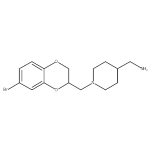 (S)-4-(aminomethyl)-1-(7-bromo-1,4-benzodioxan-2-ylmethyl)piperidine Structure