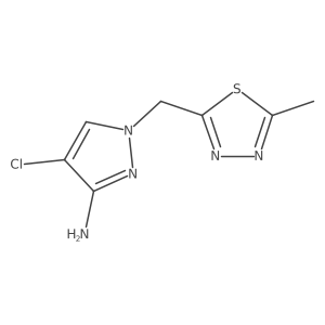4-chloro-1-[(5-methyl-1,3,4-thiadiazol-2-yl)methyl]-1H-pyrazol-3-amine结构式