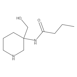 N-[3-(hydroxymethyl)piperidin-3-yl]butanamide Structure