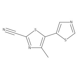 4-Methyl-5-(1,3-thiazol-5-yl)-1,3-thiazole-2-carbonitrile结构式