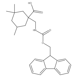 1-[({[(9H-fluoren-9-yl)methoxy]carbonyl}amino)methyl]-3,3,5-trimethylcyclohexane-1-carboxylic acid Structure