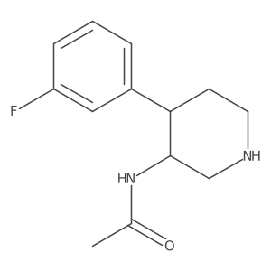 N-[4-(3-fluorophenyl)piperidin-3-yl]acetamide结构式