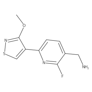 [2-Fluoro-6-(3-methoxy-1,2-thiazol-4-yl)pyridin-3-yl]methanamine结构式