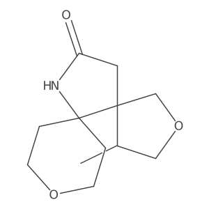 4-Methyl-2,9-dioxa-12-azadispiro[4.0.5^{6}.3^{5}]tetradecan-13-one结构式
