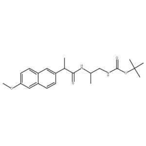 tert-butyl N-{2-[2-(6-methoxynaphthalen-2-yl)propanamido]propyl}carbamate结构式