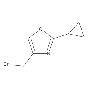 4-(Bromomethyl)-2-cyclopropyl-1,3-oxazole结构式