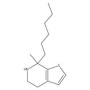 7-hexyl-7-methyl-4H,5H,6H,7H-thieno[2,3-c]pyridine结构式
