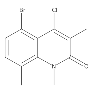 5-Bromo-4-chloro-1,3,8-trimethyl-1,2-dihydroquinolin-2-one结构式