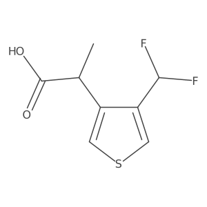 2-[4-(Difluoromethyl)thiophen-3-yl]propanoic acid结构式