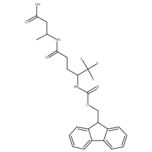(3S)-3-[(4S)-4-({[(9H-fluoren-9-yl)methoxy]carbonyl}amino)-5,5,5-trifluoropentanamido]butanoic acid Structure