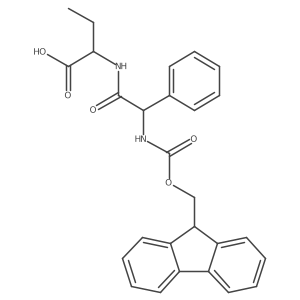 (2S)-2-[(2R)-2-({[(9H-fluoren-9-yl)methoxy]carbonyl}amino)-2-phenylacetamido]butanoic acid Structure