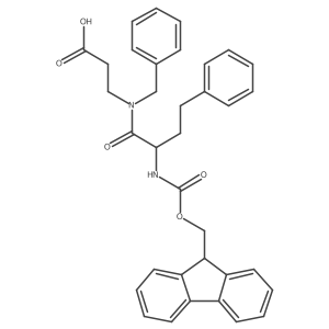 3-[(2S)-N-benzyl-2-({[(9H-fluoren-9-yl)methoxy]carbonyl}amino)-4-phenylbutanamido]propanoic acid Structure
