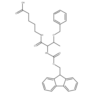 5-[(2R,3S)-3-(benzyloxy)-2-({[(9H-fluoren-9-yl)methoxy]carbonyl}amino)butanamido]pentanoic acid Structure