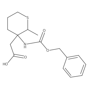 2-(3-{[(Benzyloxy)carbonyl]amino}-2-methylthian-3-yl)acetic acid结构式
