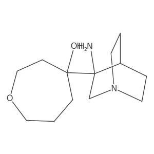 4-{3-Amino-1-azabicyclo[2.2.2]octan-3-yl}oxepan-4-ol Structure