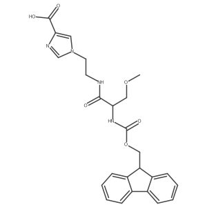 1-{2-[2-({[(9H-fluoren-9-yl)methoxy]carbonyl}amino)-3-methoxypropanamido]ethyl}-1H-imidazole-4-carboxylic acid Structure