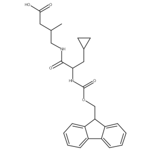 4-[3-cyclopropyl-2-({[(9H-fluoren-9-yl)methoxy]carbonyl}amino)propanamido]-3-methylbutanoic acid Structure