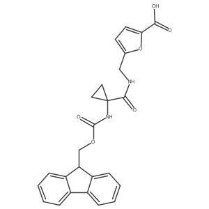 5-({[1-({[(9H-fluoren-9-yl)methoxy]carbonyl}amino)cyclopropyl]formamido}methyl)furan-2-carboxylic acid Structure
