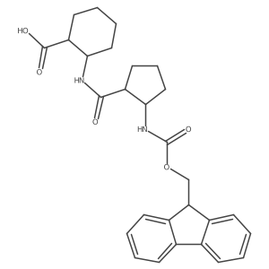 2-[2-({[(9H-fluoren-9-yl)methoxy]carbonyl}amino)cyclopentaneamido]cyclohexane-1-carboxylic acid Structure