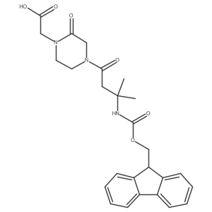 2-{4-[3-({[(9H-fluoren-9-yl)methoxy]carbonyl}amino)-3-methylbutanoyl]-2-oxopiperazin-1-yl}acetic acid Structure