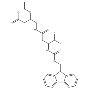 3-ethoxy-4-[3-({[(9H-fluoren-9-yl)methoxy]carbonyl}amino)-4,4-difluorobutanamido]butanoic acid Structure