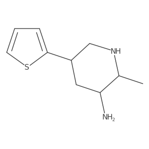 2-Methyl-5-(thiophen-2-yl)piperidin-3-amine Structure