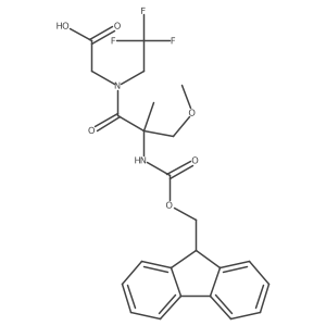 2-[2-({[(9H-fluoren-9-yl)methoxy]carbonyl}amino)-2-(methoxymethyl)-N-(2,2,2-trifluoroethyl)propanamido]acetic acid结构式