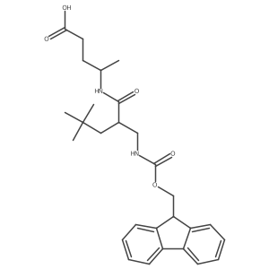 4-{2-[({[(9H-fluoren-9-yl)methoxy]carbonyl}amino)methyl]-4,4-dimethylpentanamido}pentanoic acid结构式