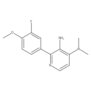 2-(3-fluoro-4-methoxyphenyl)-N4,N4-dimethylpyridine-3,4-diamine Structure