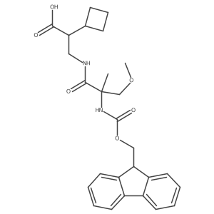 2-cyclobutyl-3-[2-({[(9H-fluoren-9-yl)methoxy]carbonyl}amino)-2-(methoxymethyl)propanamido]propanoic acid Structure