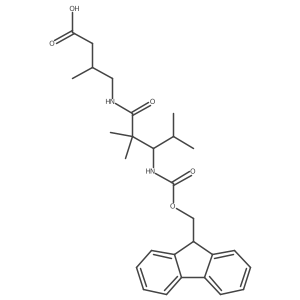 4-[3-({[(9H-fluoren-9-yl)methoxy]carbonyl}amino)-2,2,4-trimethylpentanamido]-3-methylbutanoic acid结构式