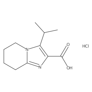 3-Isopropyl-5,6,7,8-tetrahydroimidazo[1,2-a]pyridine-2-carboxylic acid hydrochloride结构式