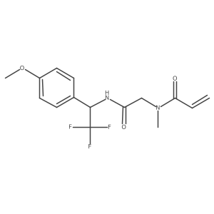 N-Methyl-N-[2-oxo-2-[[2,2,2-trifluoro-1-(4-methoxyphenyl)ethyl]amino]ethyl]prop-2-enamide Structure