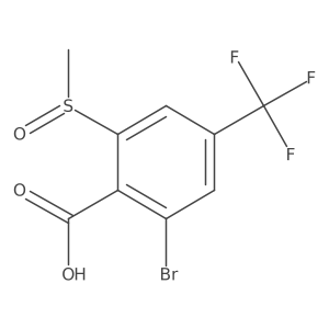 2-Bromo-6-methanesulfinyl-4-(trifluoromethyl)benzoic acid Structure